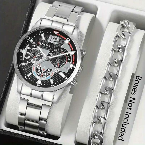 Montre Homme Acier Genève