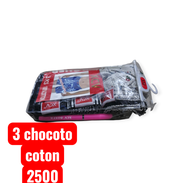 Lot de 3 boxers en coton