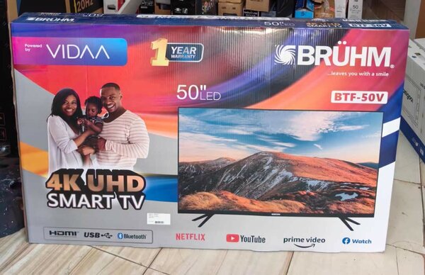 Bruhm 50' TV Uhd 4k ViDAA tv Supports Bluetooth