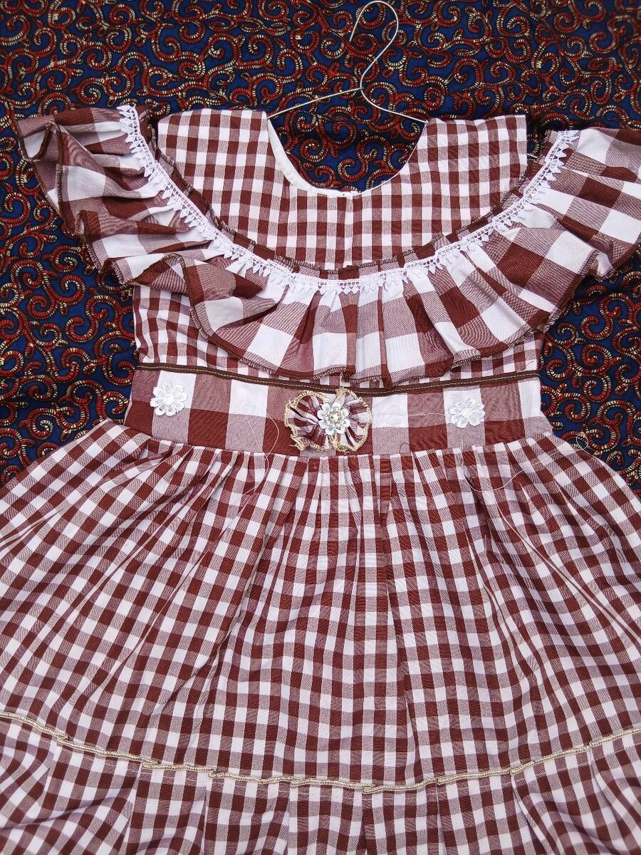 Robe d'école à carreaux Cp1-2