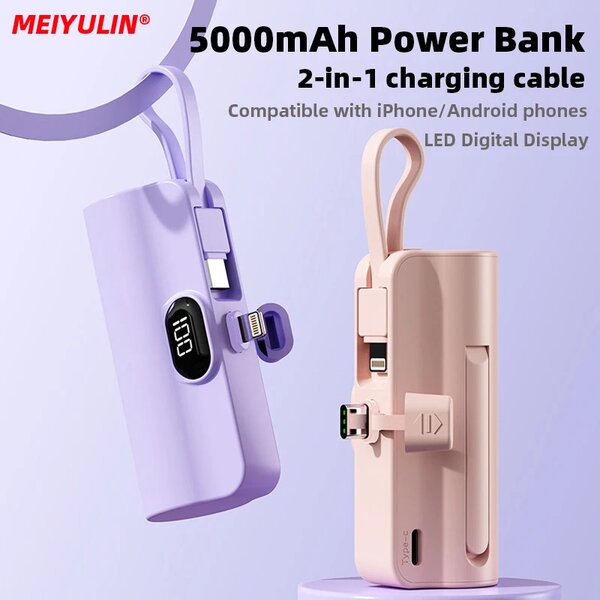 Batterie externe 5000mAh 2-en-1