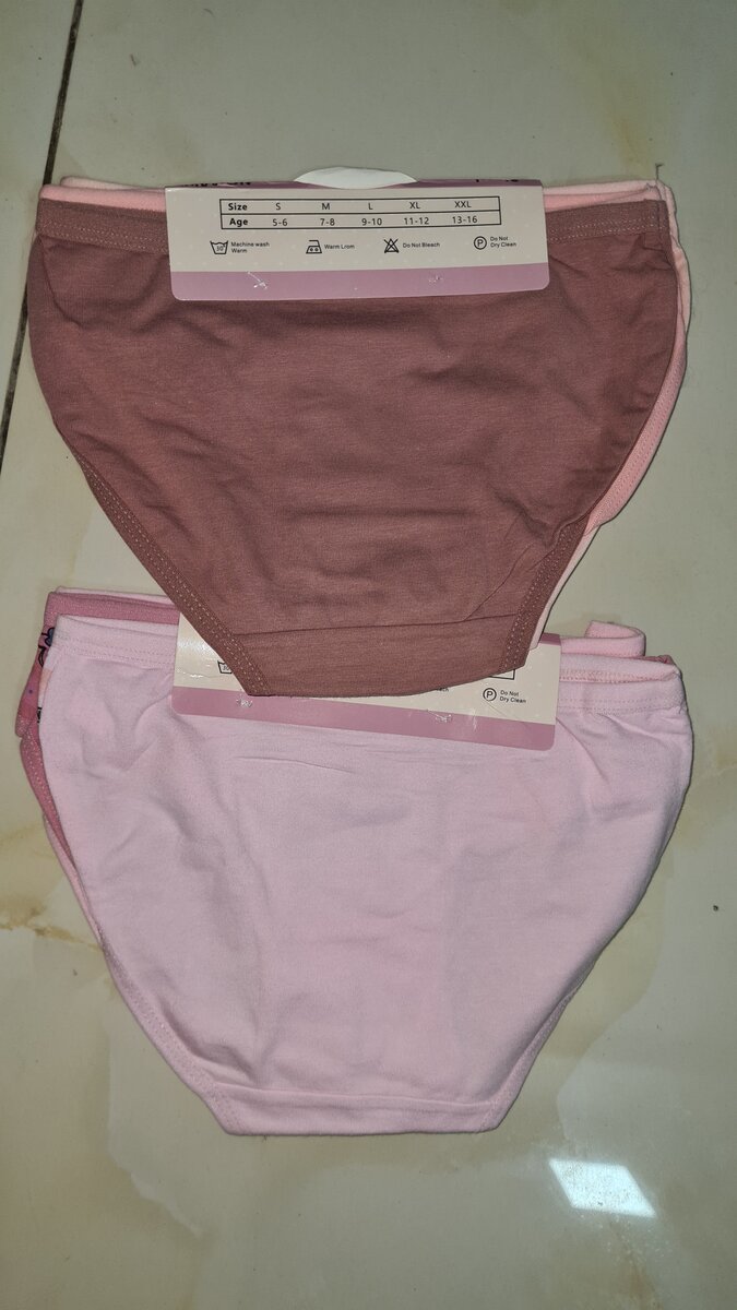 Lot de 12 slips filles de 3-14