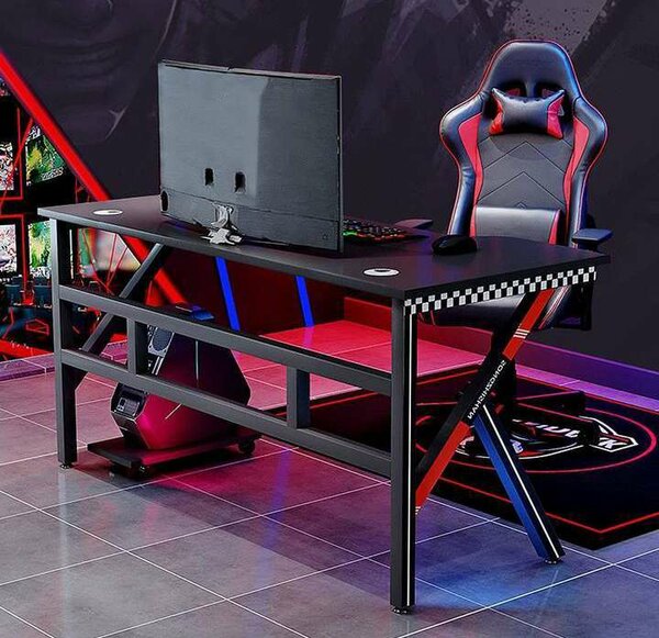 K-shape computer gaming table