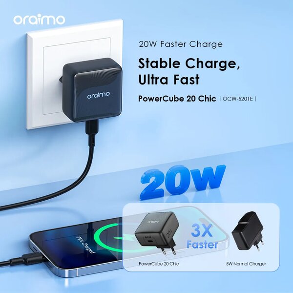 Chargeur USB Oraimo 20W GaN