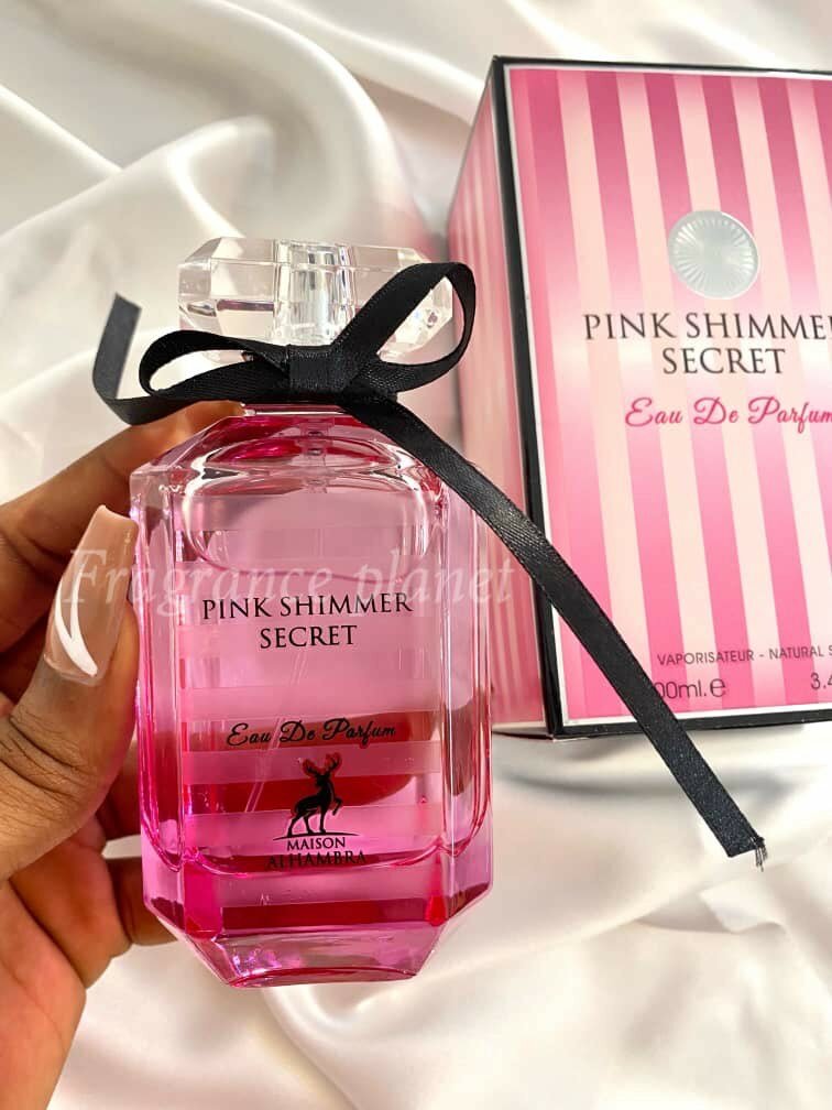 Pink shimmer perfume