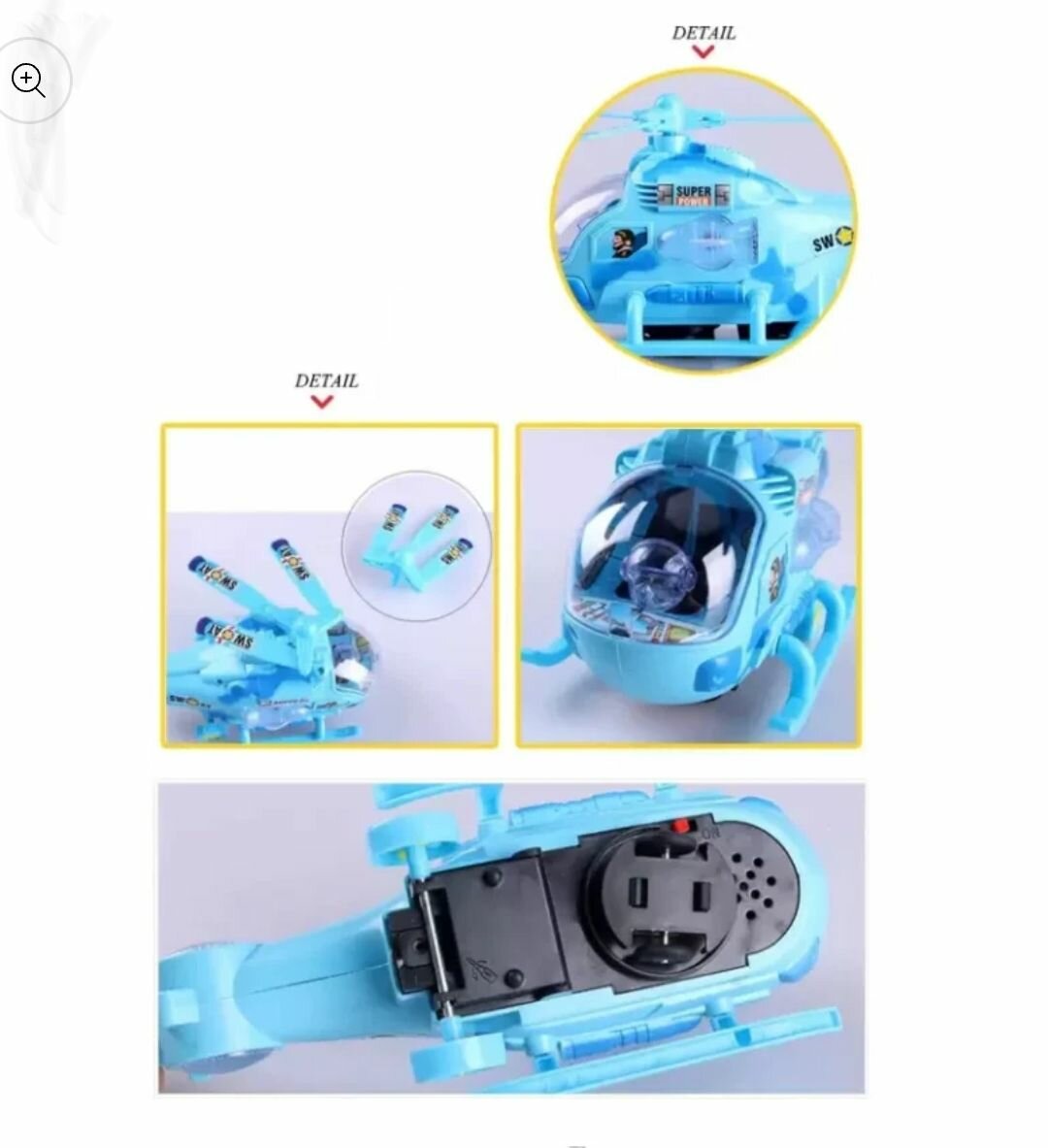 Electric Helicopter With Lights And Sound Toy For Kids