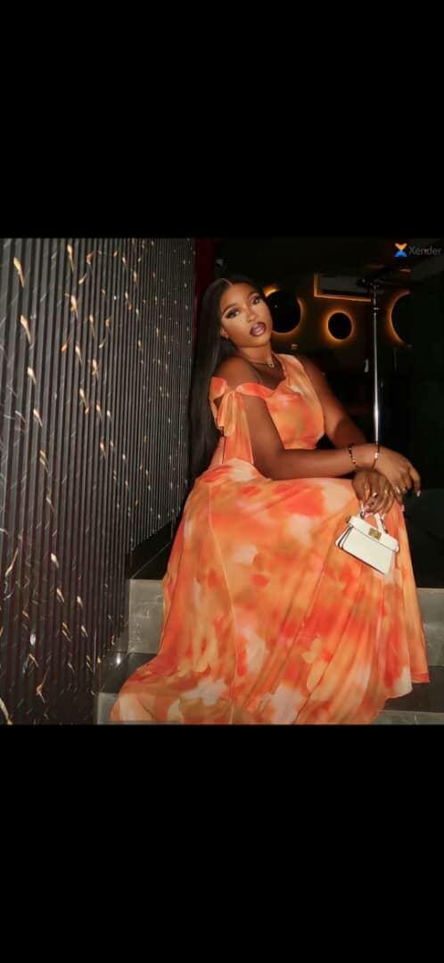 Robe Longue Asymétrique Orange