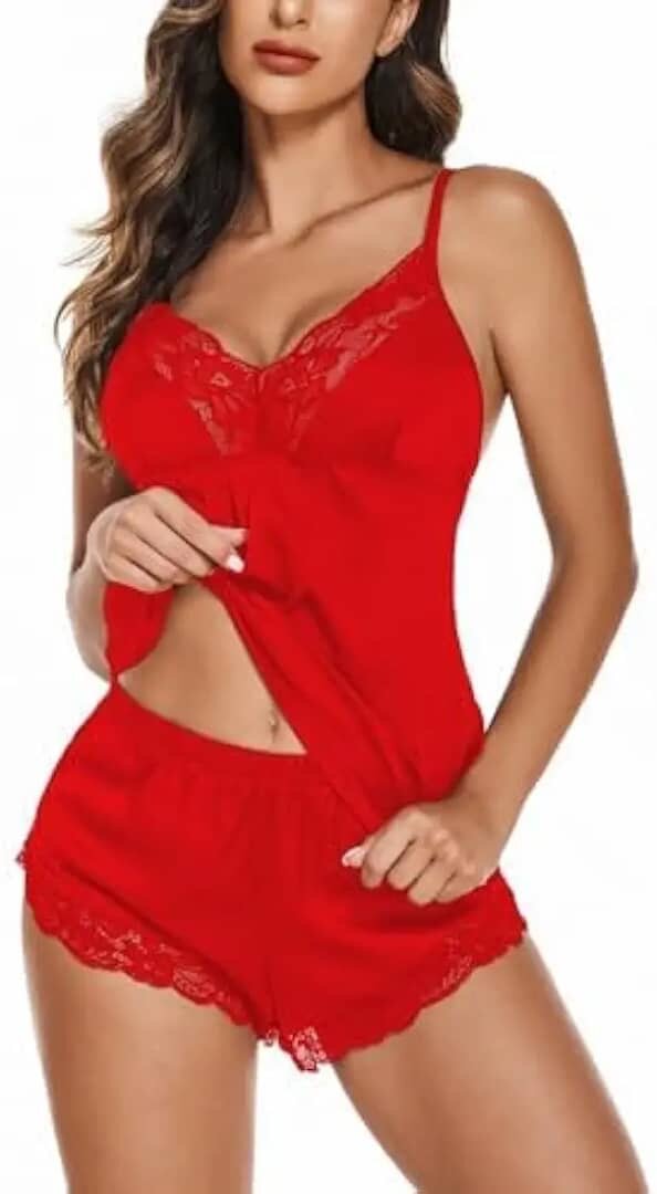 Ensemble de lingerie rouge sexy