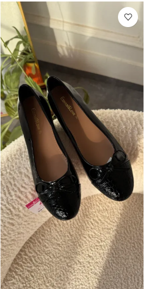 Avani Black Flat Shoes