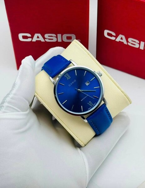 Montre Casio Homme Bleu Élégante