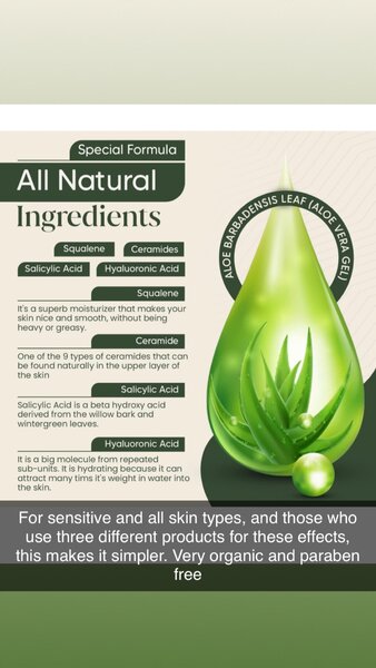 3 in 1 mild facial cleanser/ wash