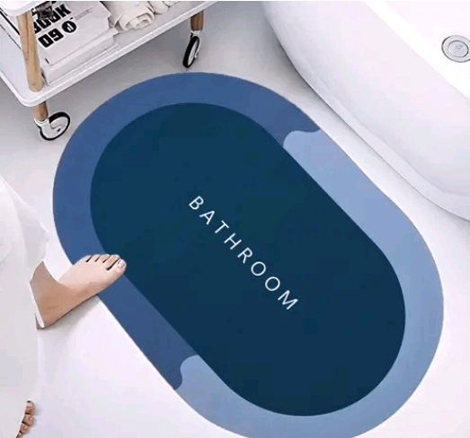 Bathroom anti-slip water absorbent mat