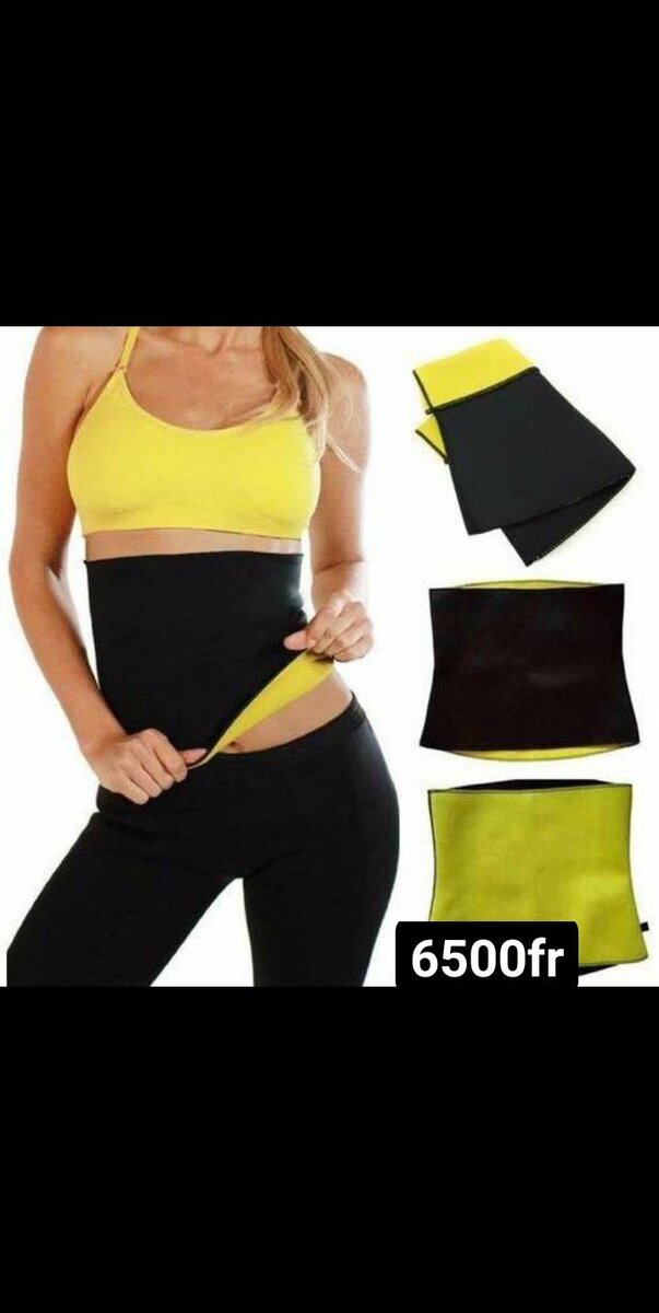 Corset taille et jambe femme noir et jaune