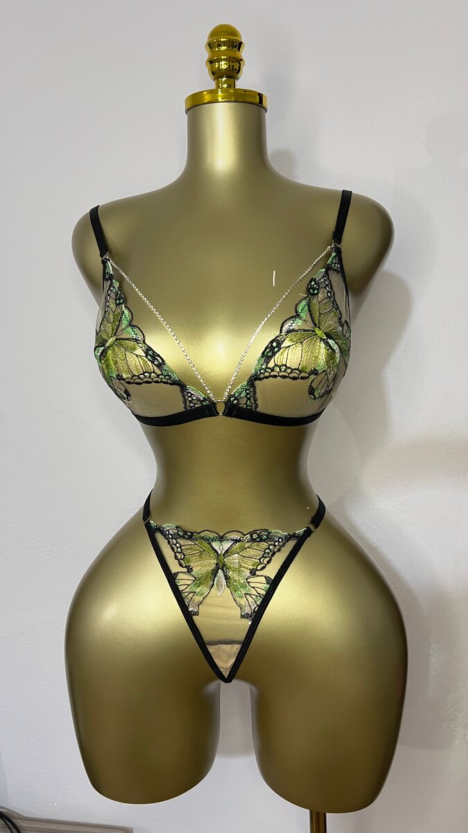Ensemble lingerie papillon sexy