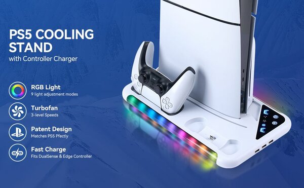 Refroidisseur ps5 avec station de charge