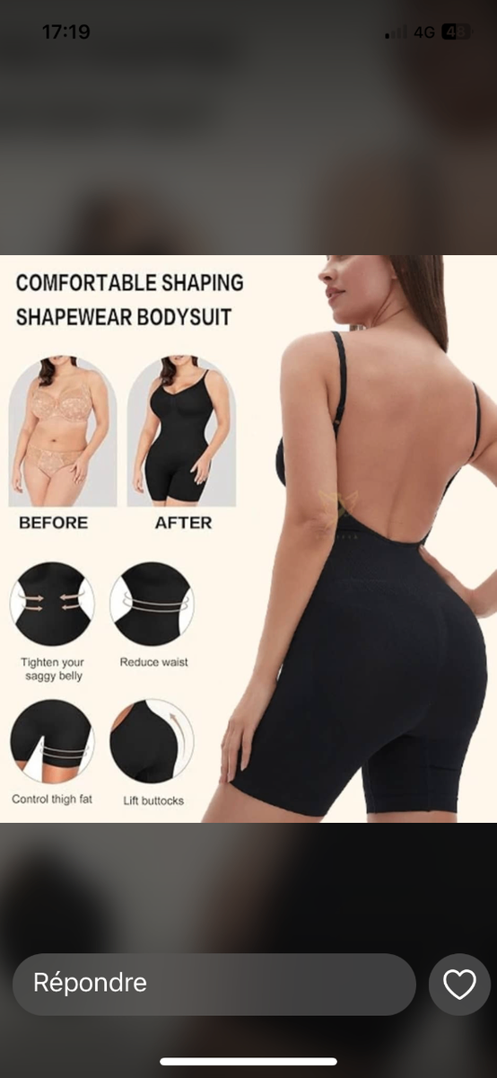 Body shaper gainant femme