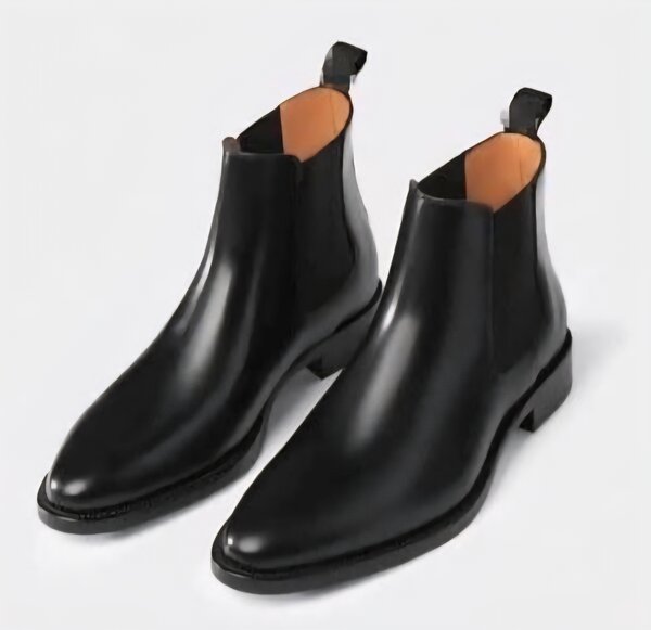 Bottes Chelsea en cuir noir
