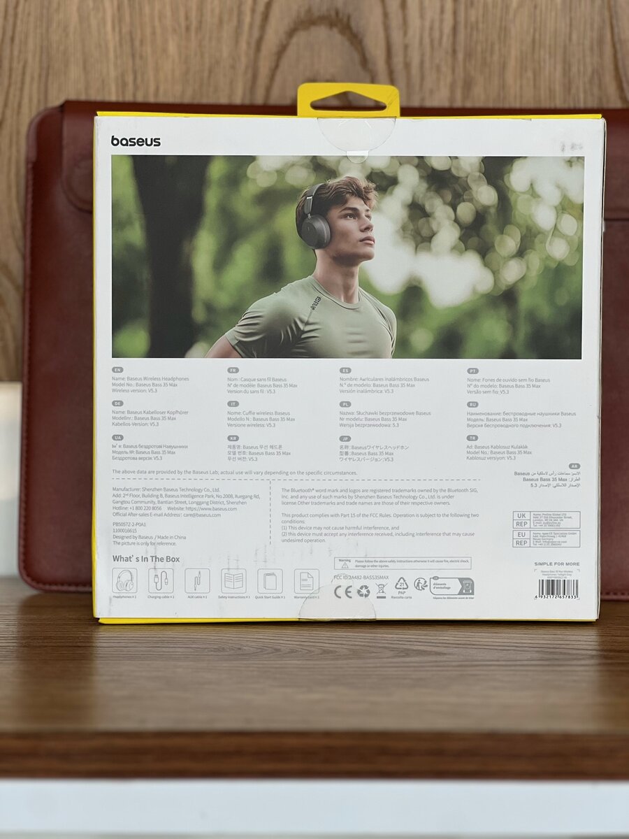 Baseus Bass 35 Max Wireless Headphones - Twilight Grey