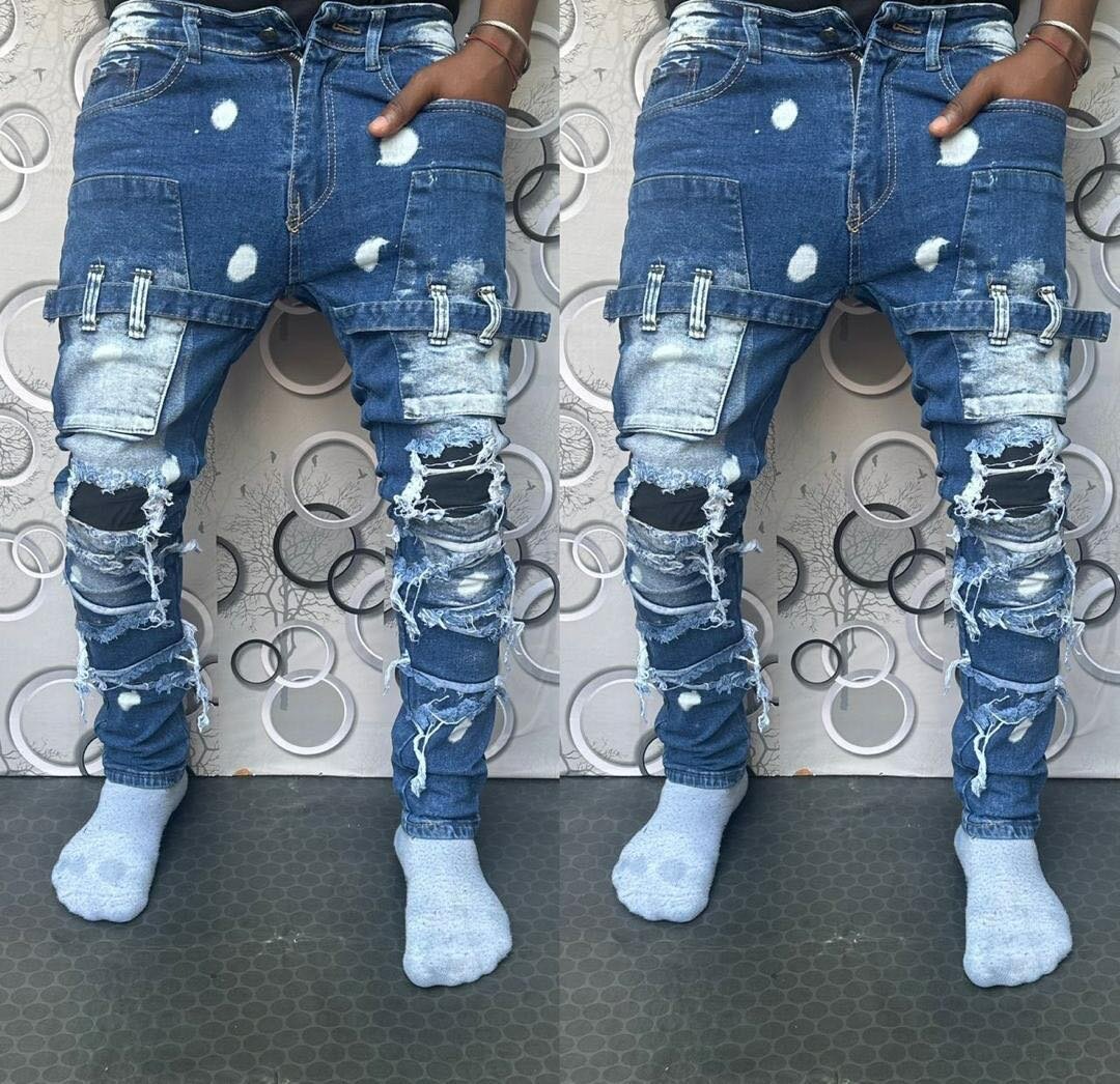 Jeans déchirés moderne pour hommes