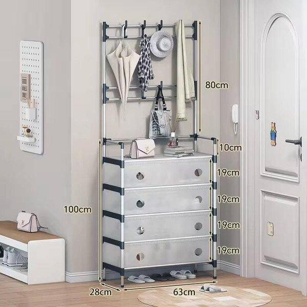 Rangement Multicouche avec Portemanteau