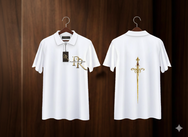 Polo blanc élégant homme