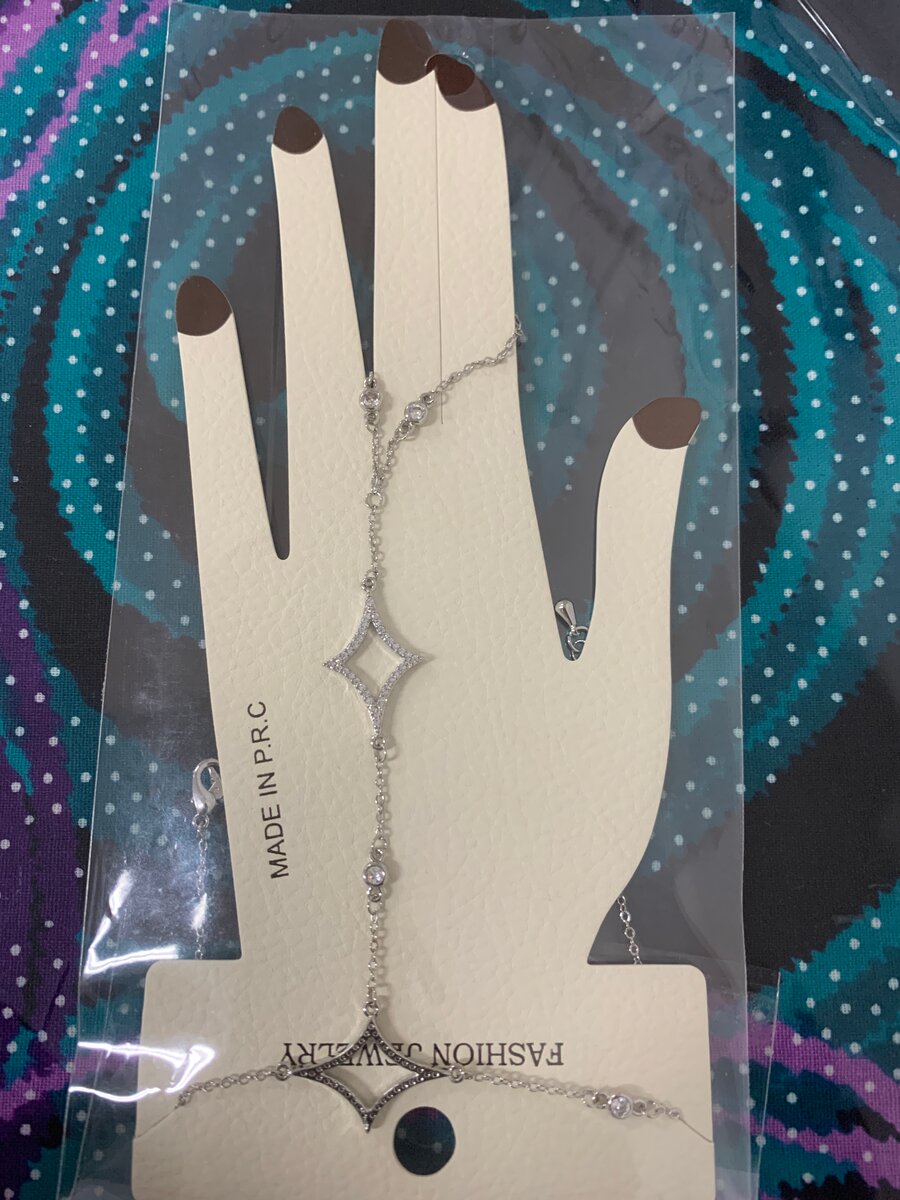 Bracelet bague élégante blaqué