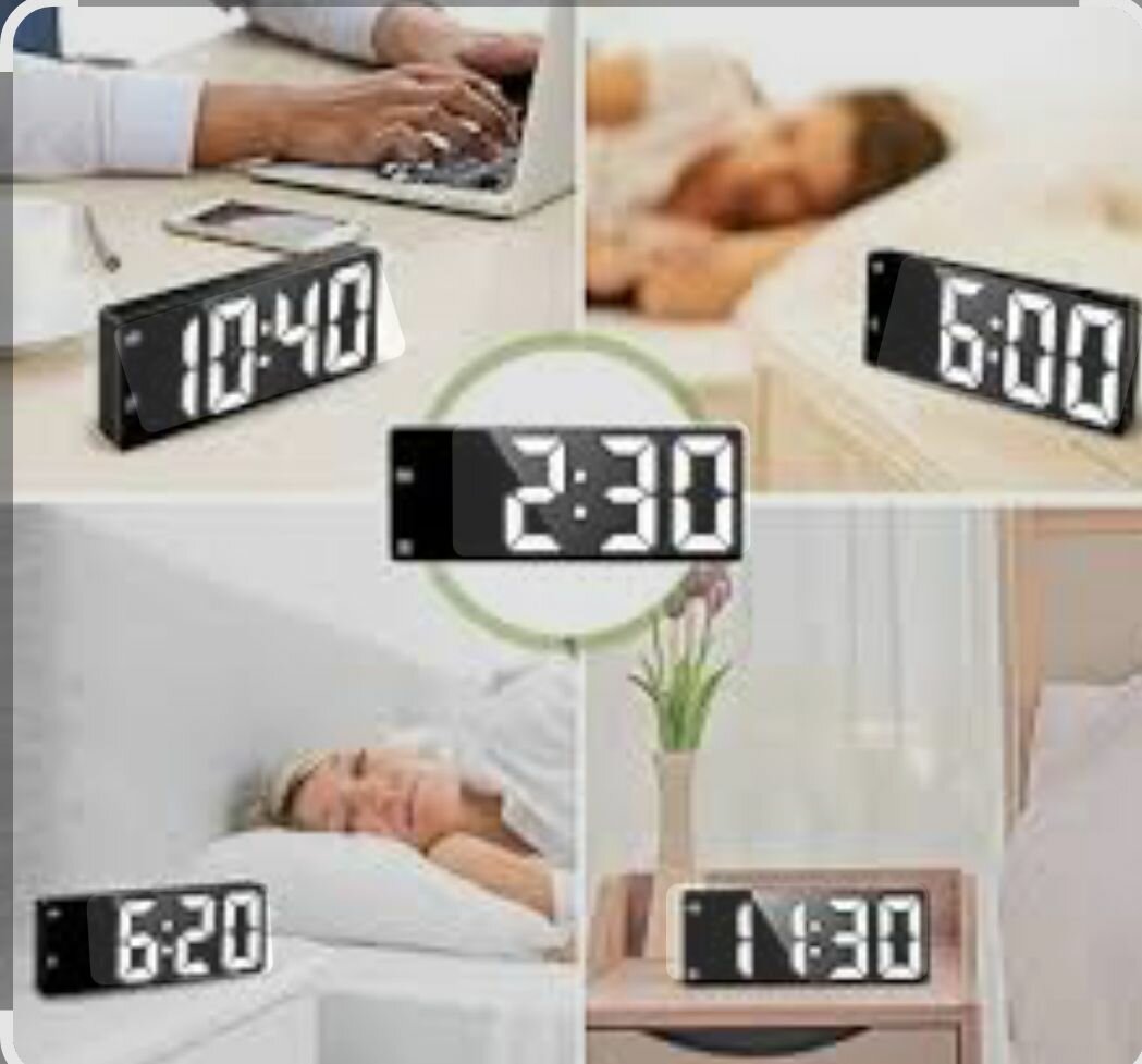 Réveil numérique à LED USB