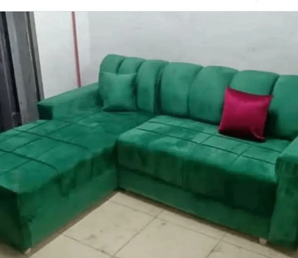 Canapé d'angle moderne en velours