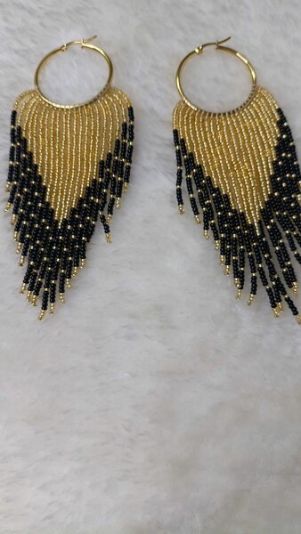 Boucles d'oreilles pendantes perles