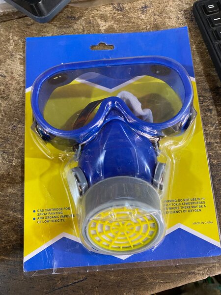 Safety goggles and respirator