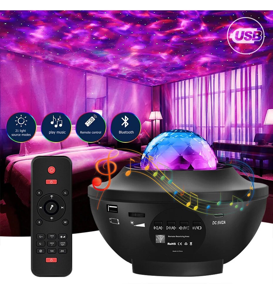 Projecteur astral LED Bluetooth