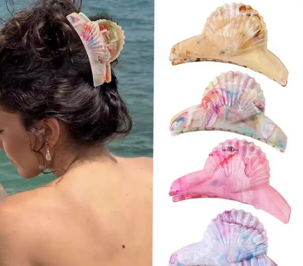 Pinces à cheveux coquillage tendance