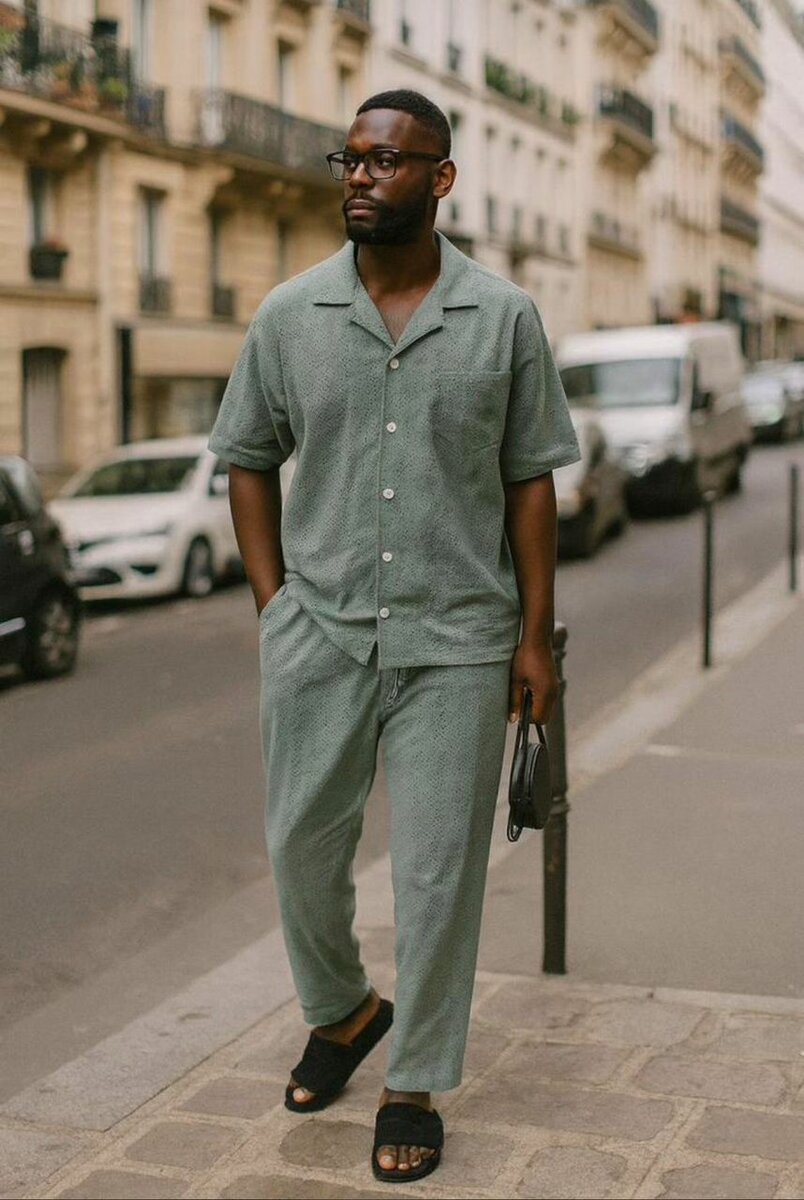 Tenue décontractée en lin homme