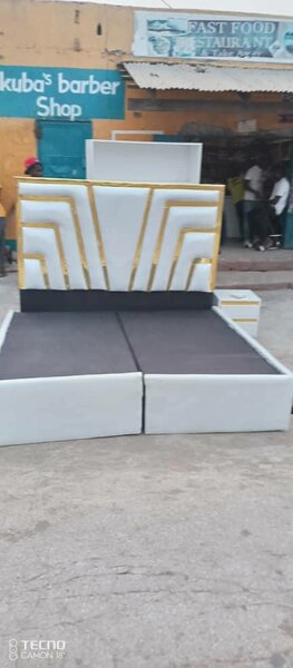 Stylish and high-quality double bed with headboard