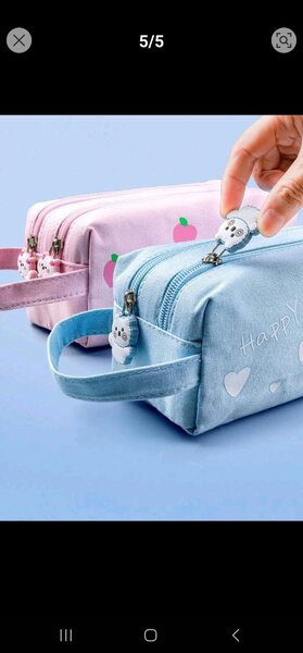 Double layer pencil pouch