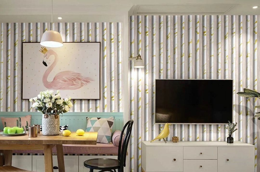 Papier Peint Rayé Style Moderne