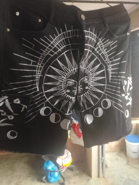 Shorts en jean imprimés