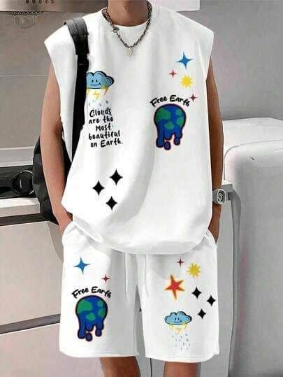 Ensemble T-shirt et Short Cartoon