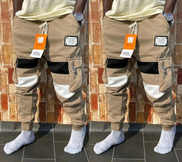 Pantalon cargo kaki homme
