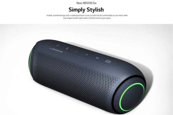 LG XBOOM Go PL7 with Meridian Audio Technology Bluetooth Spe