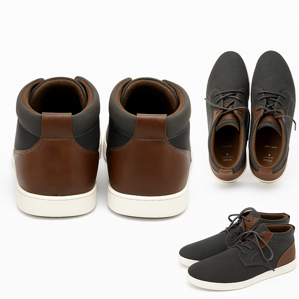 Chaussures montantes en cuir homme