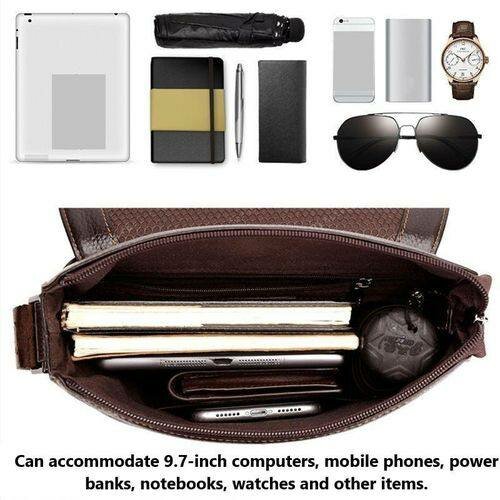 Sacoche en Cuir Noir Homme