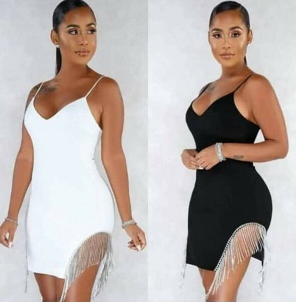 Robe élégante à franges