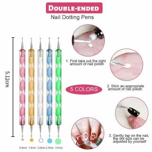 Nail Art Tools Kit UV Nail Painting Brush Set Dotting Pen