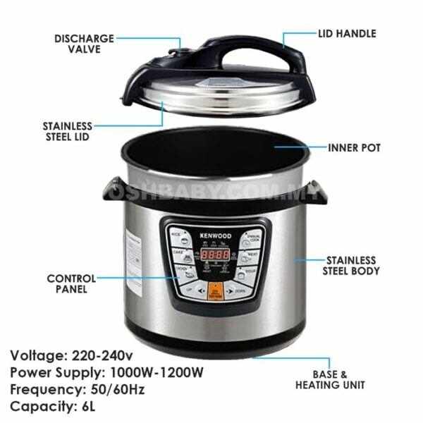 CNEWKENWOOD PRESSURE COOKER 6 Liters