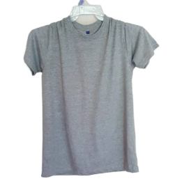 Light Grey round neck T-Shirt for Unisex