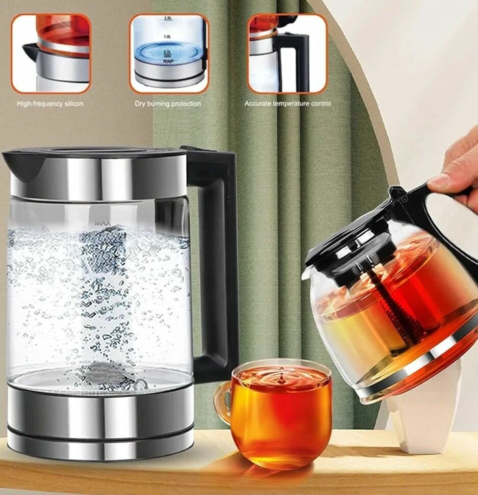 Bouilloire Électrique Inox 1500W