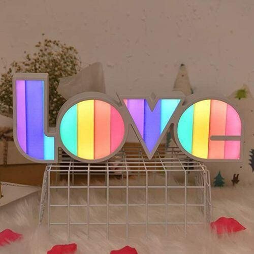 Lampe LED LOVE Arc-en-Ciel