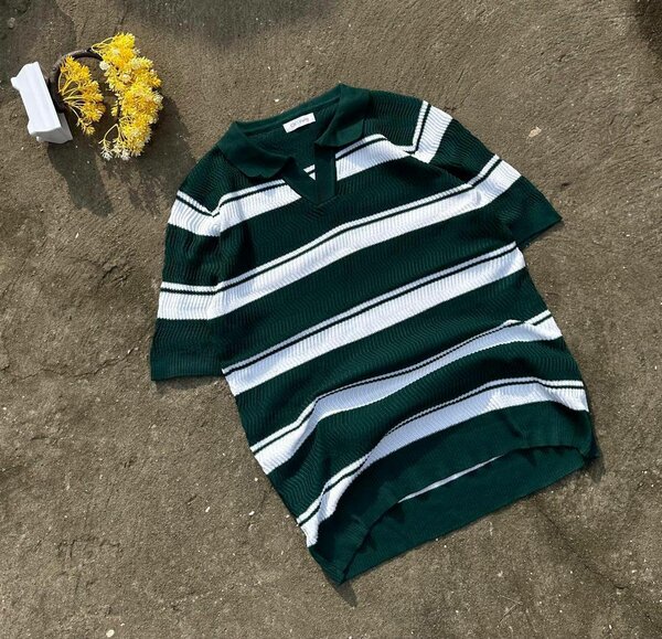 Pull rayé en maille légère