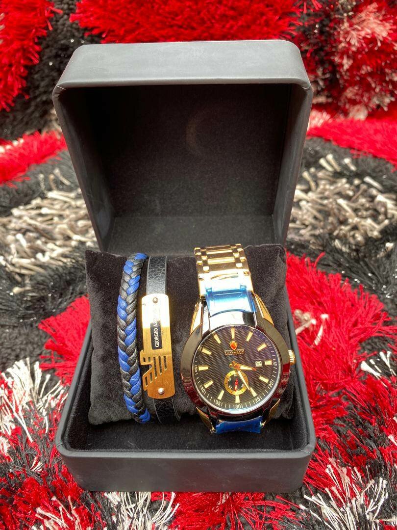 MEN WATCHES AND BRACLET